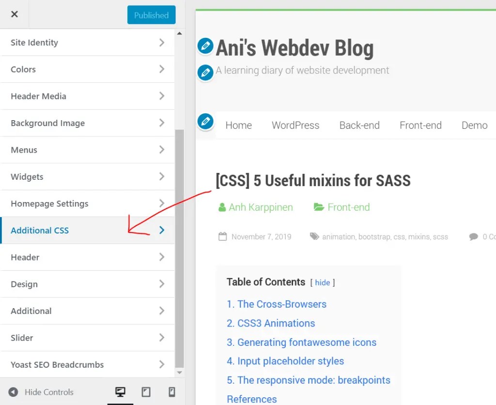 Don't use style.css · step 1: HTML, CSS Add a floating button to WordPress website without plugins