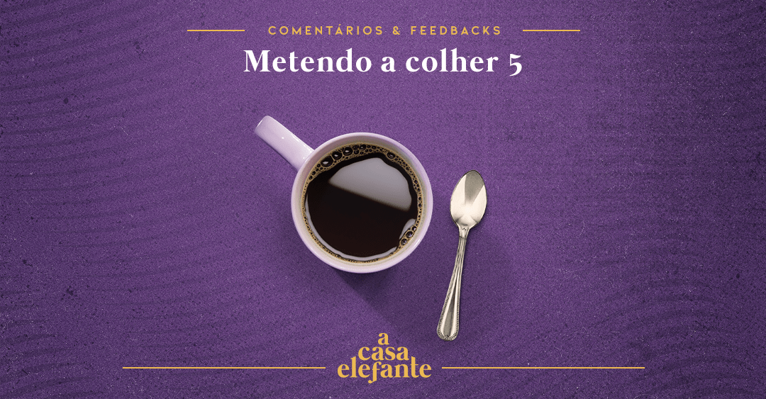 Capa do episódio tem uma xícara e uma colher. O fundo é roxo.