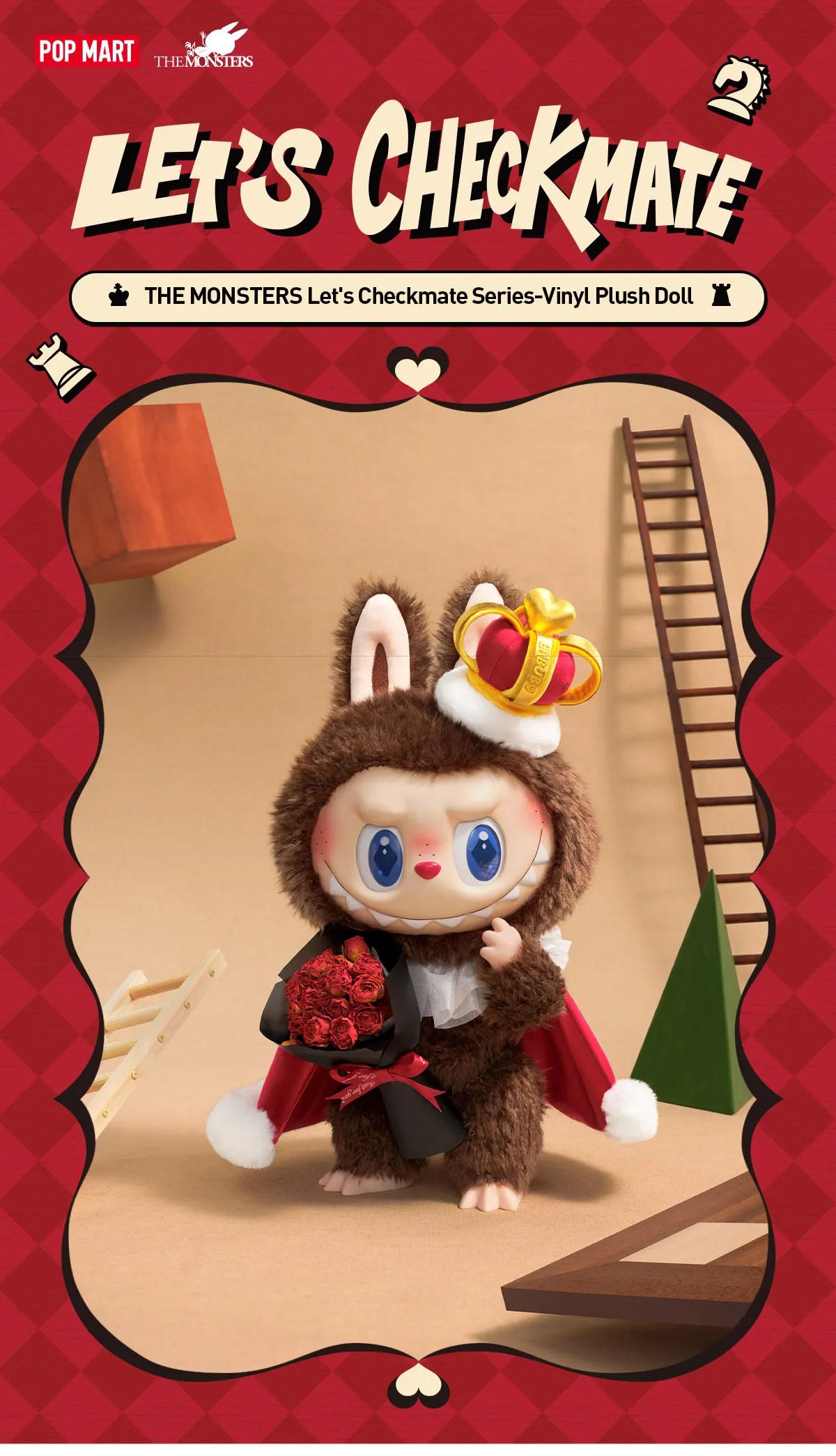 ぬいぐるみ LET'S CHECKMATE Vinyl Plush Doll THE MONSTERS Let's Checkmate Series-Vinyl Plush Doll - POP