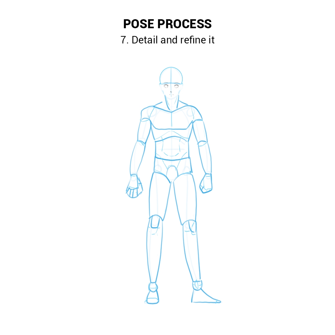 drawing figures poses gestures and references step by step