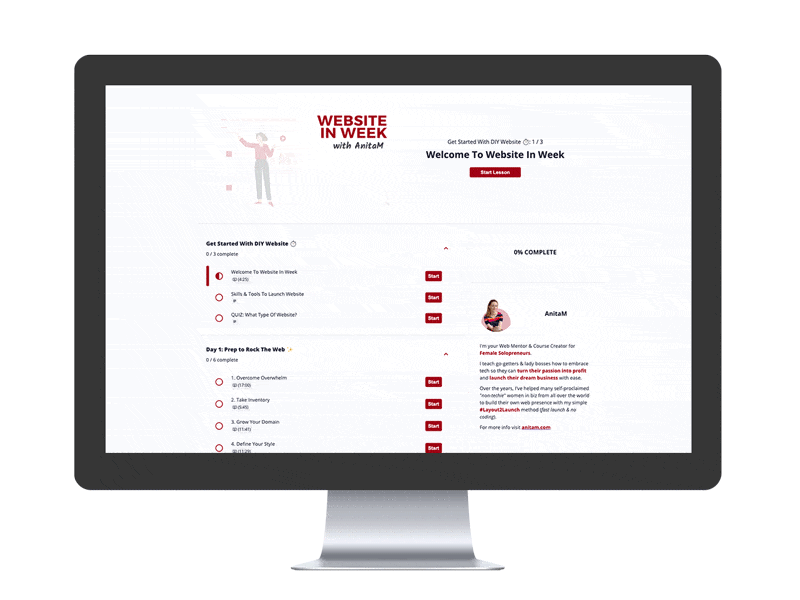 Website in Week Course | AnitaM
