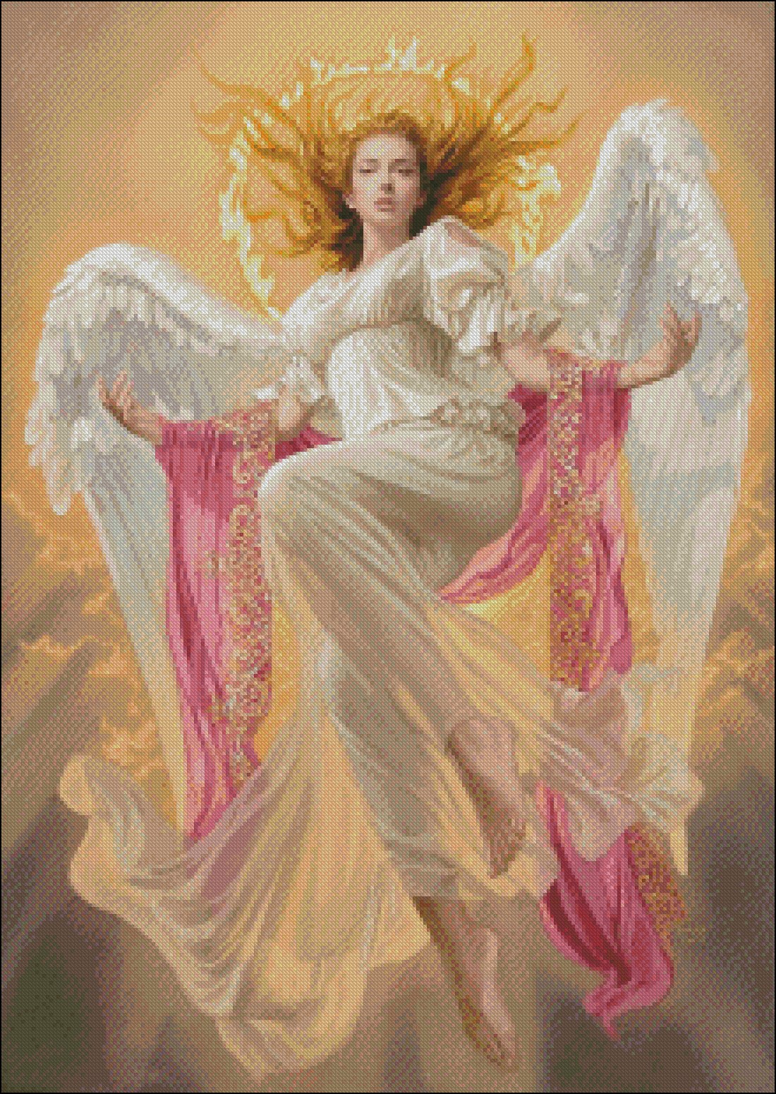Pink Sash Angel – Ankicoleman Designs Cross Stitch
