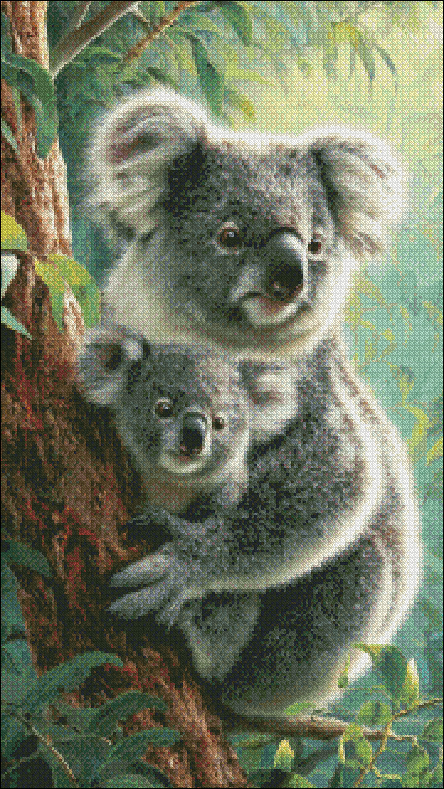Koala Mother & Joey – Ankicoleman Designs Cross Stitch