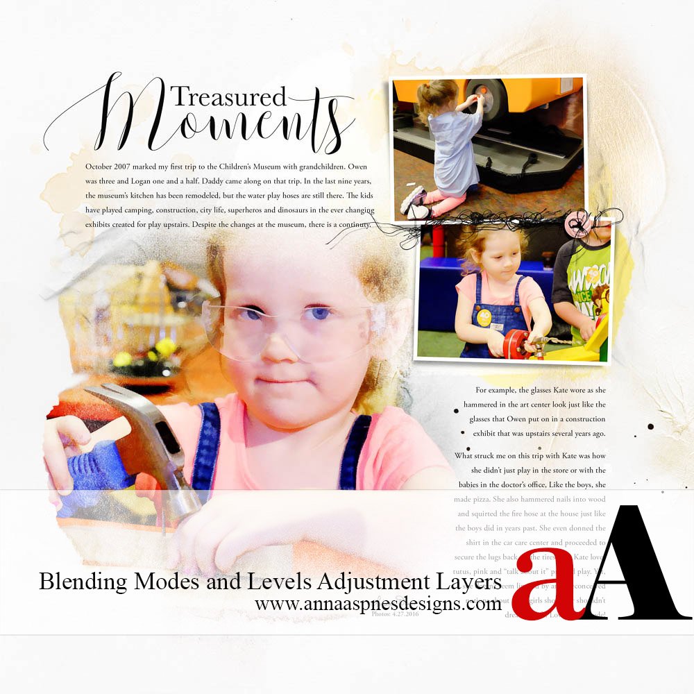 Blending Modes plus Levels Adjustment Layers