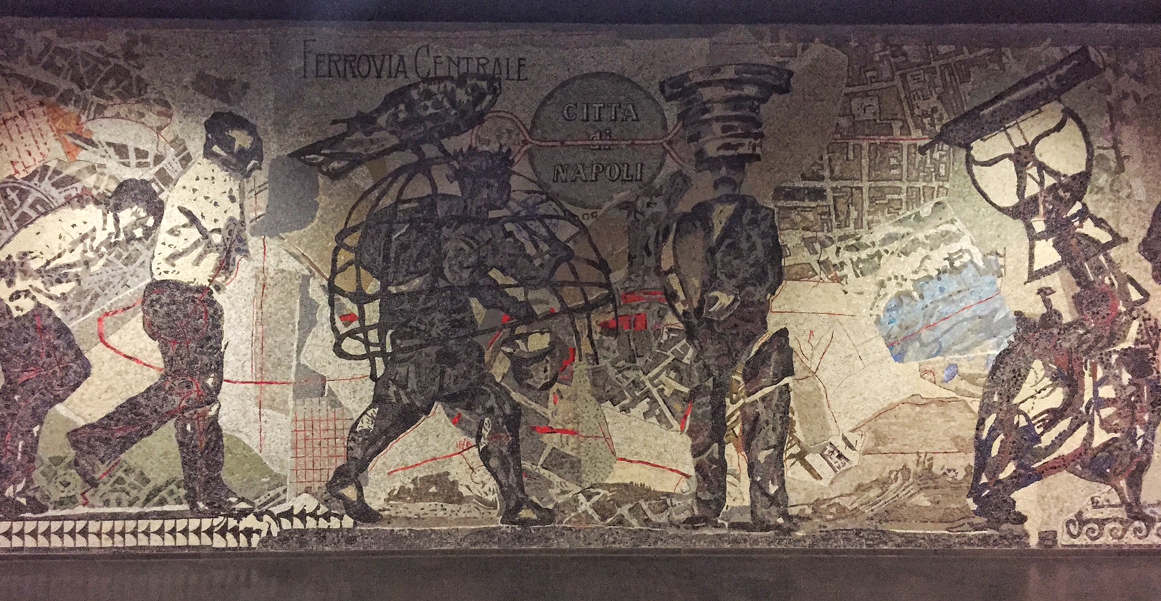 Toledo - William Kentridge - Ferrovia Centrale per la citta' di Napoli, 1906 (foto: Anna Luciani)