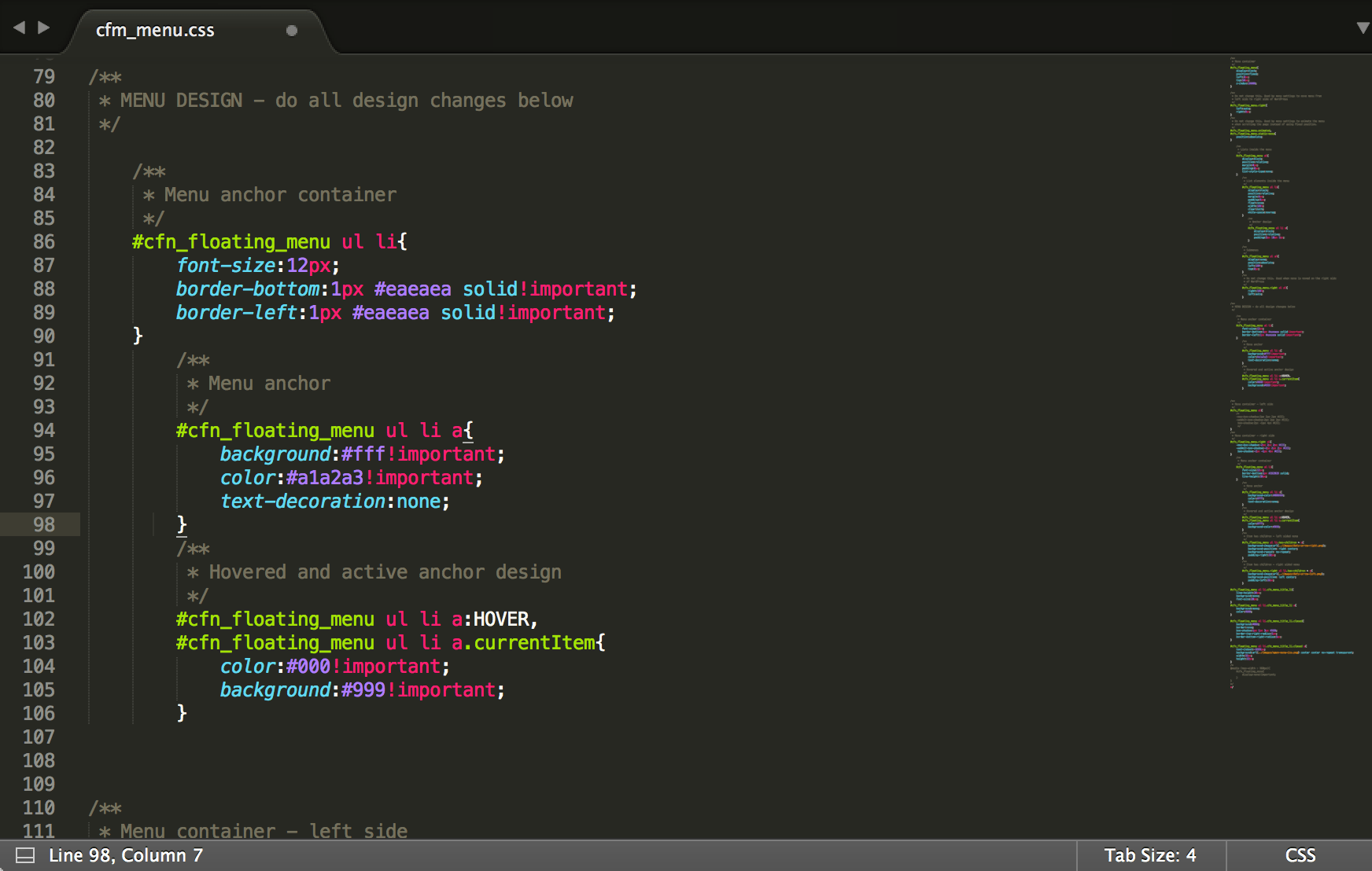 Creating a second floating menu on specific pages - Anna Schneider