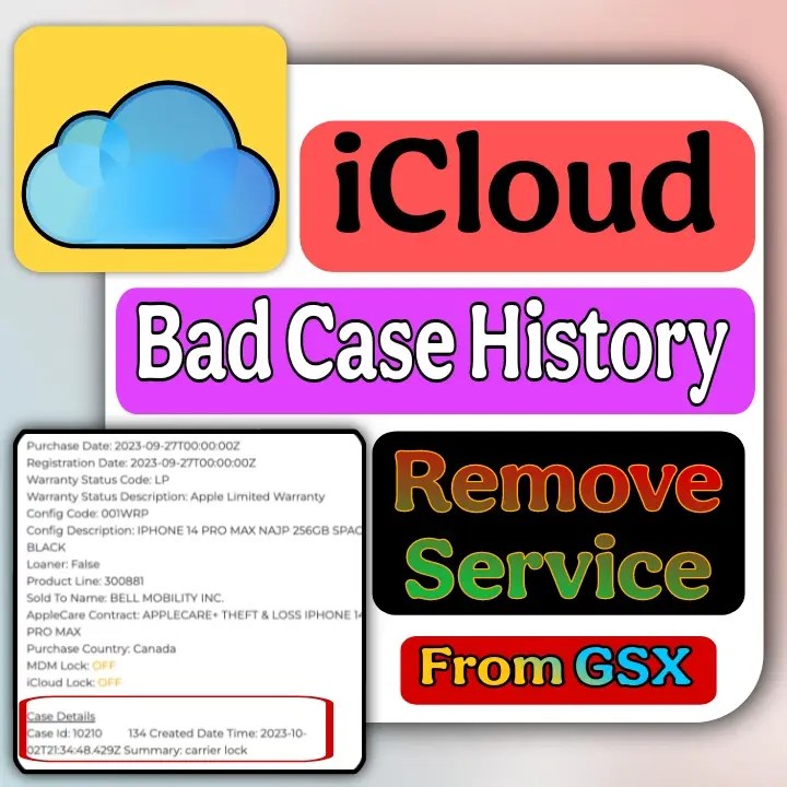 icloud bad case remove