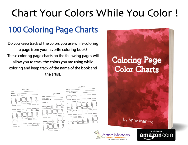 Coloring Page Color Charts by Anne Manera Free Shipping