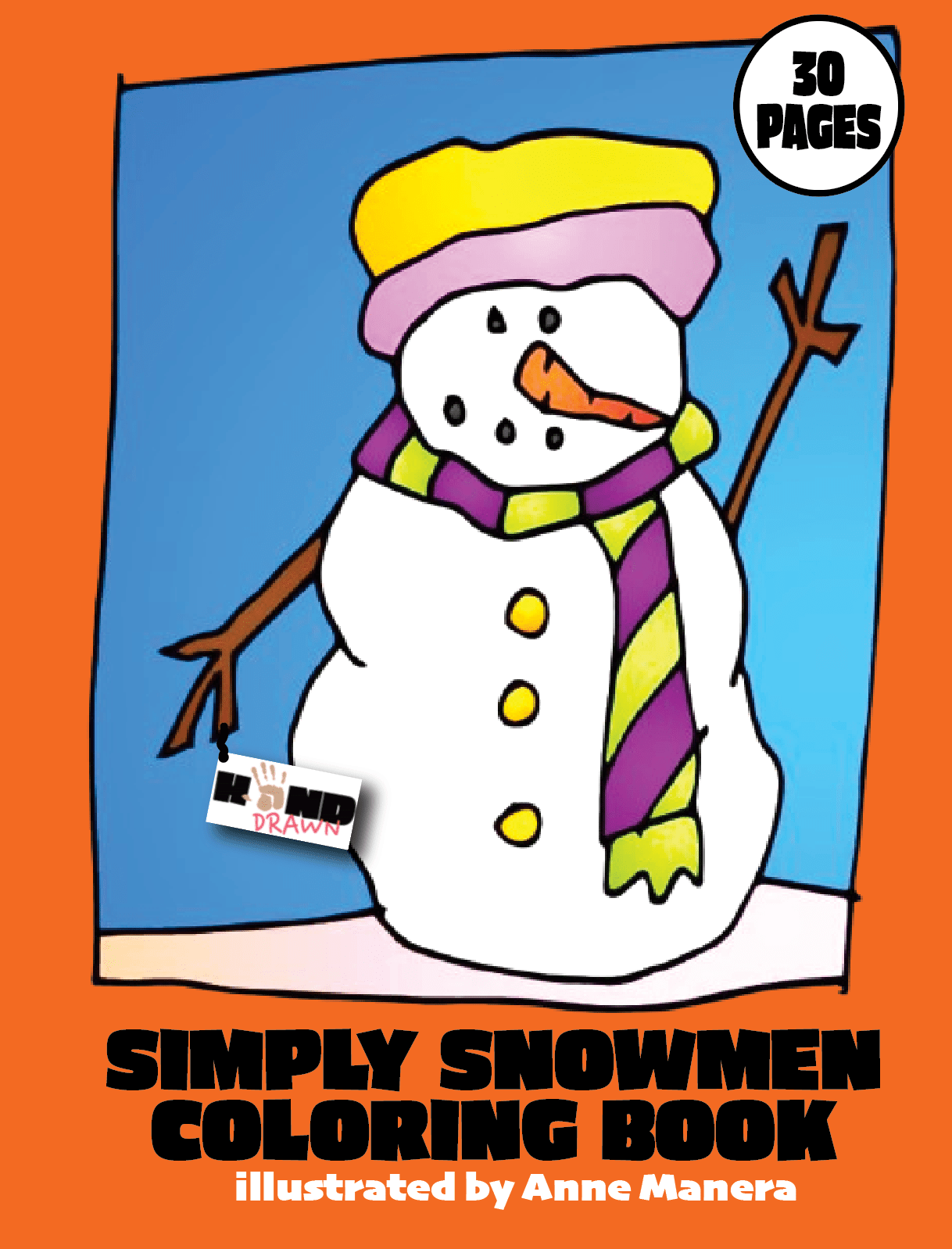 Simply Snowmen Coloring Book 30 Pages PDF Instant Download