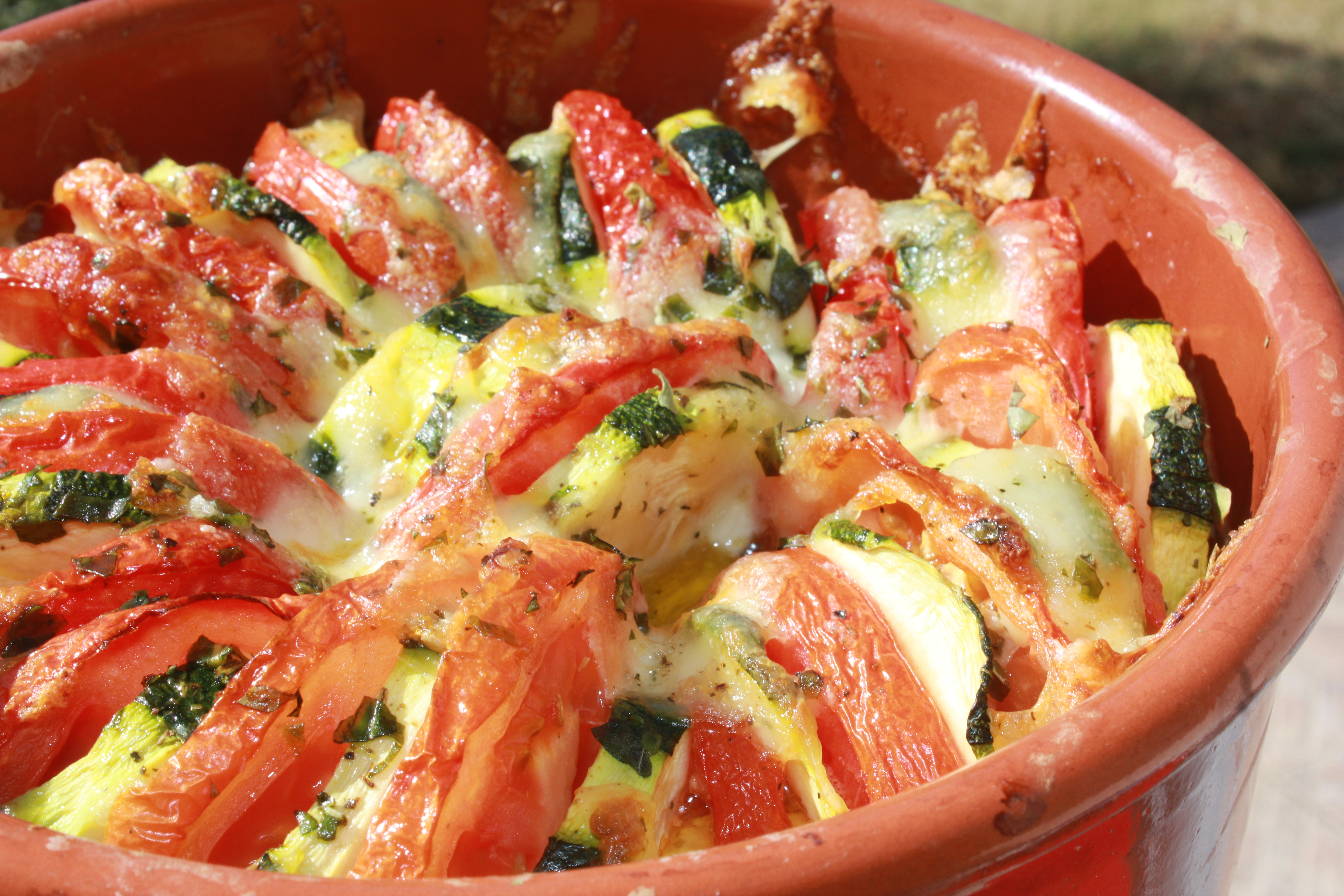 Tian de courgettes et tomates