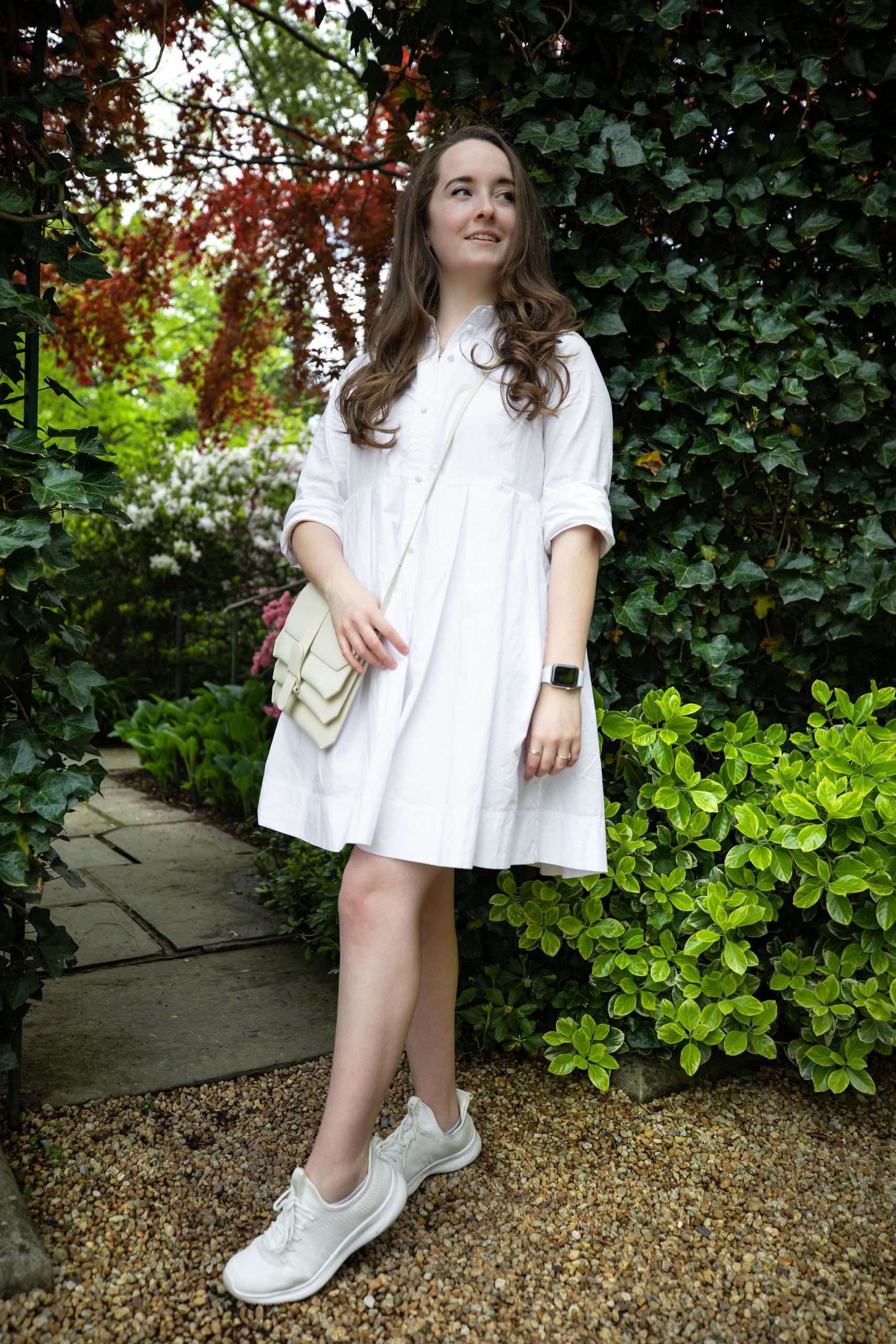 What I Wore in Washington, D.C. Madewell Shirtdress and Senreve Crossbody Convertible Bag Worn by Annie Fairfax