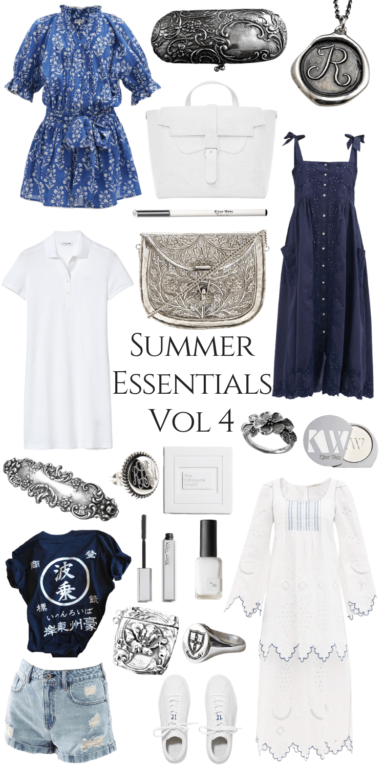 Summer Essentials Volume 4 by Annie Fairfax Metal Accessories, Clean Beauty, Blue and White Feminine Clothing Styles
