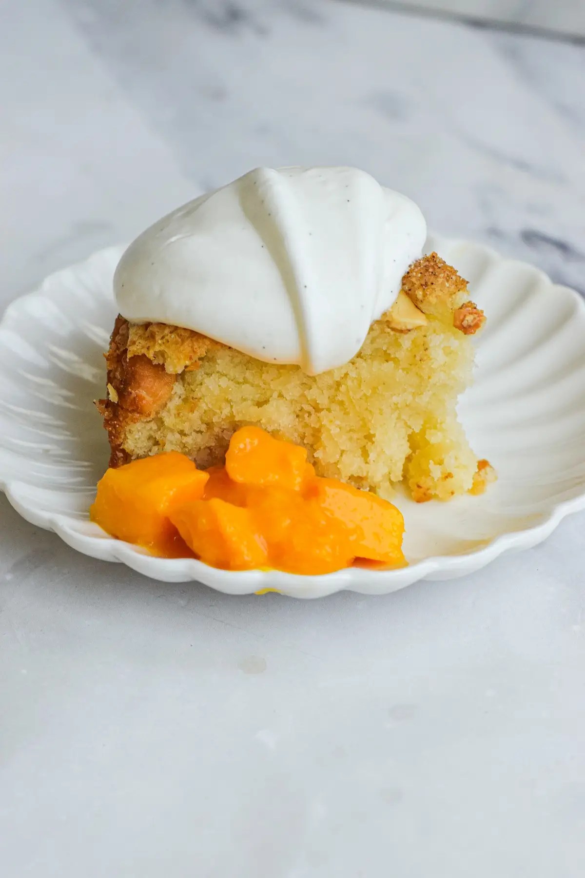 homemade eggless mango shortcake cake