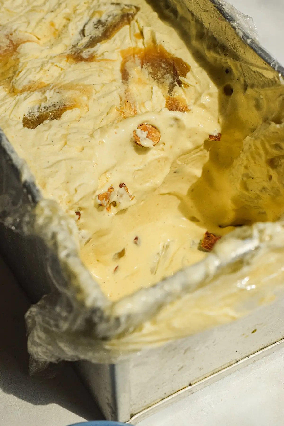 homemade no churn roasted ice cream
