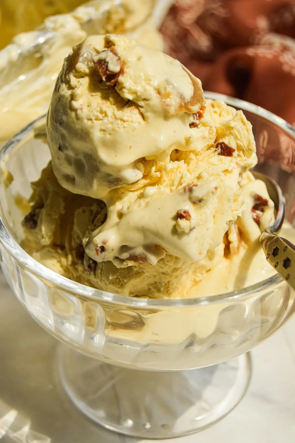 homemade no churn roasted ice cream