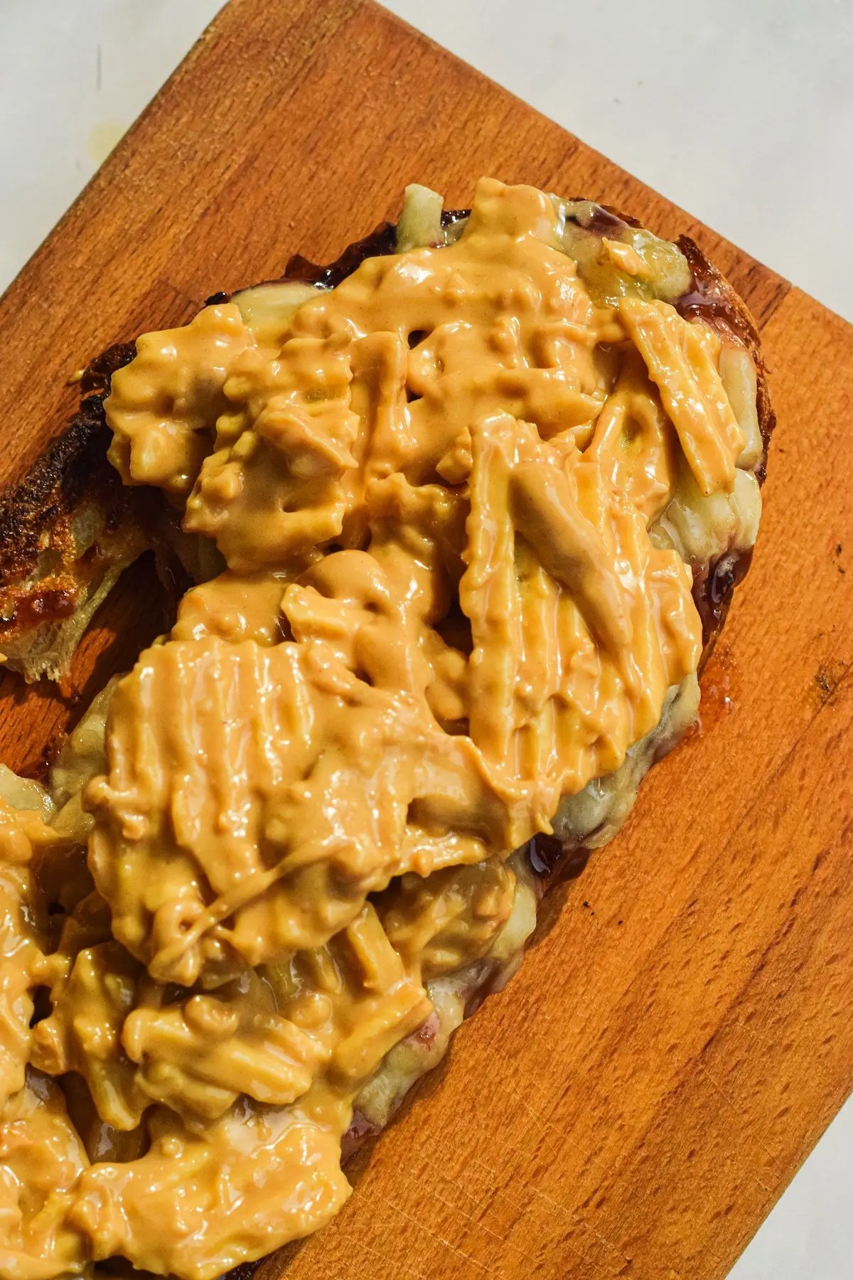 Peanut Butter Jelly Banana Potato Chip Toast