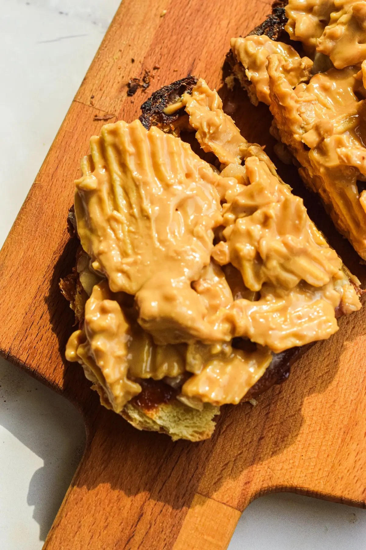 Peanut Butter Jelly Banana Potato Chip Toast