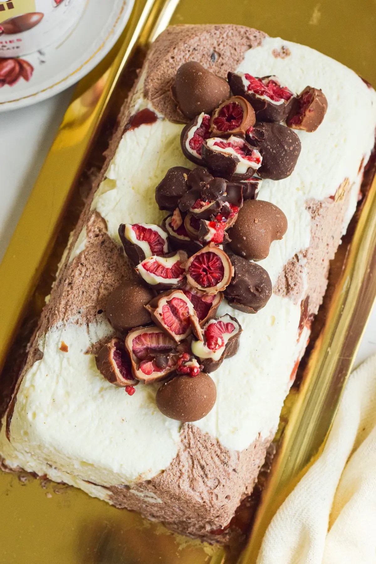 Franui chocolate raspberry ice cream cake