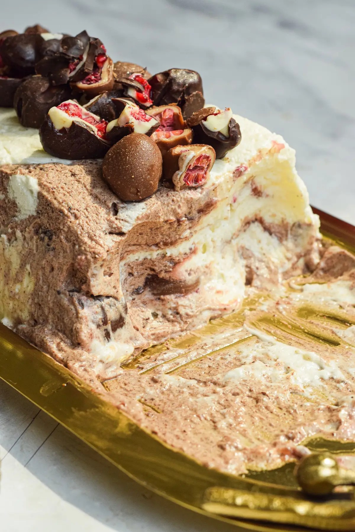 Franui chocolate raspberry ice cream cake