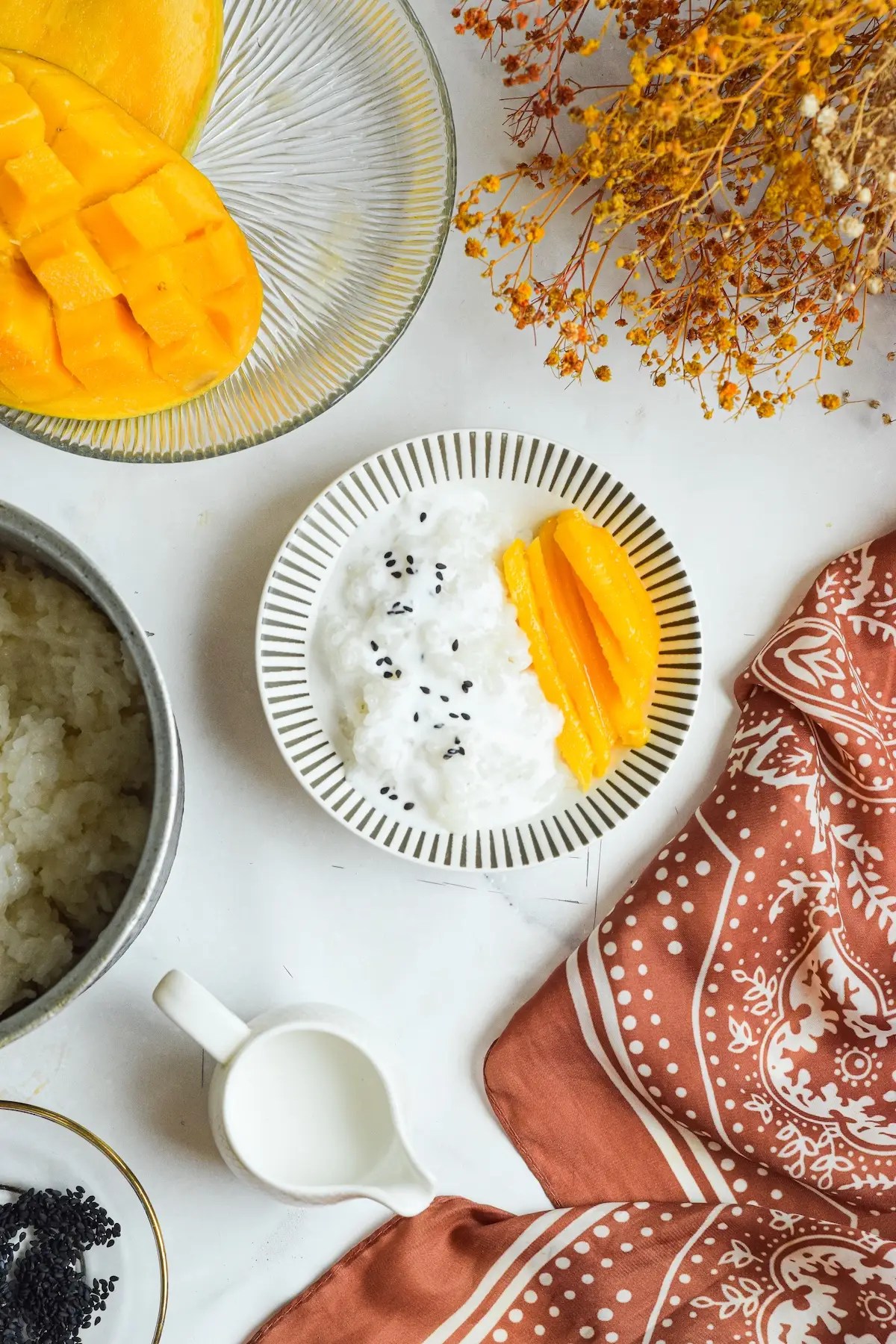 The Best Mango Coconut Sticky Rice Dessert | Easy Stove Top Recipe