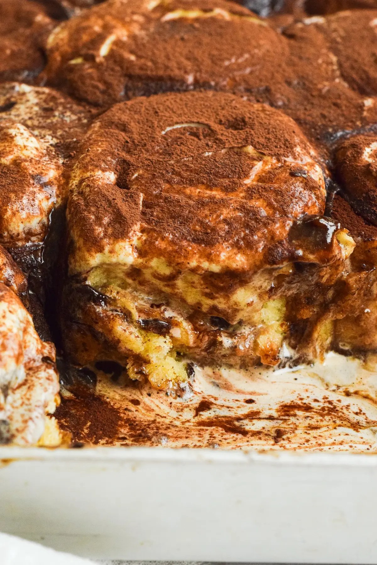 Soft Tiramisu Cinnamon Rolls with No-Knead Dough