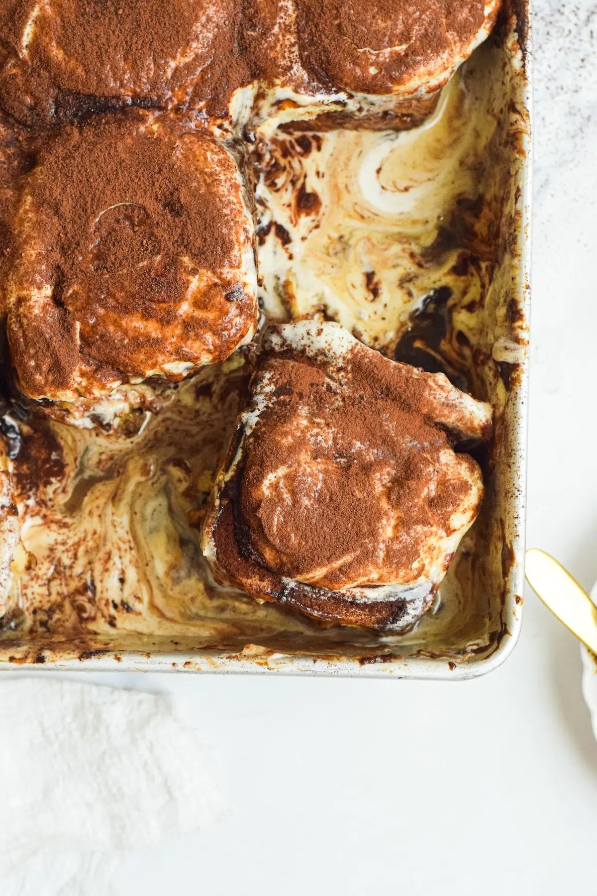 Soft Tiramisu Cinnamon Rolls with No-Knead Dough