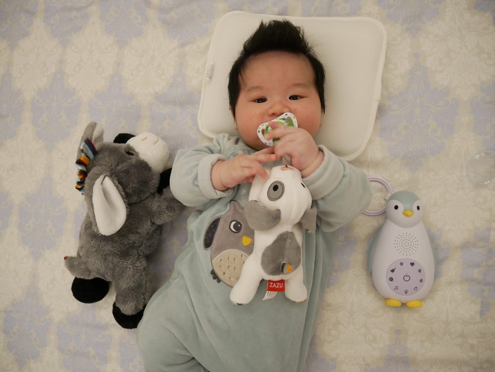 【育兒好物】安撫玩偶推薦 ♥ ZAZU奶嘴好朋友、強鵝好朋友、心跳好朋友 同場加映Nuroo 三階段成長包巾+絕美哺乳圍巾