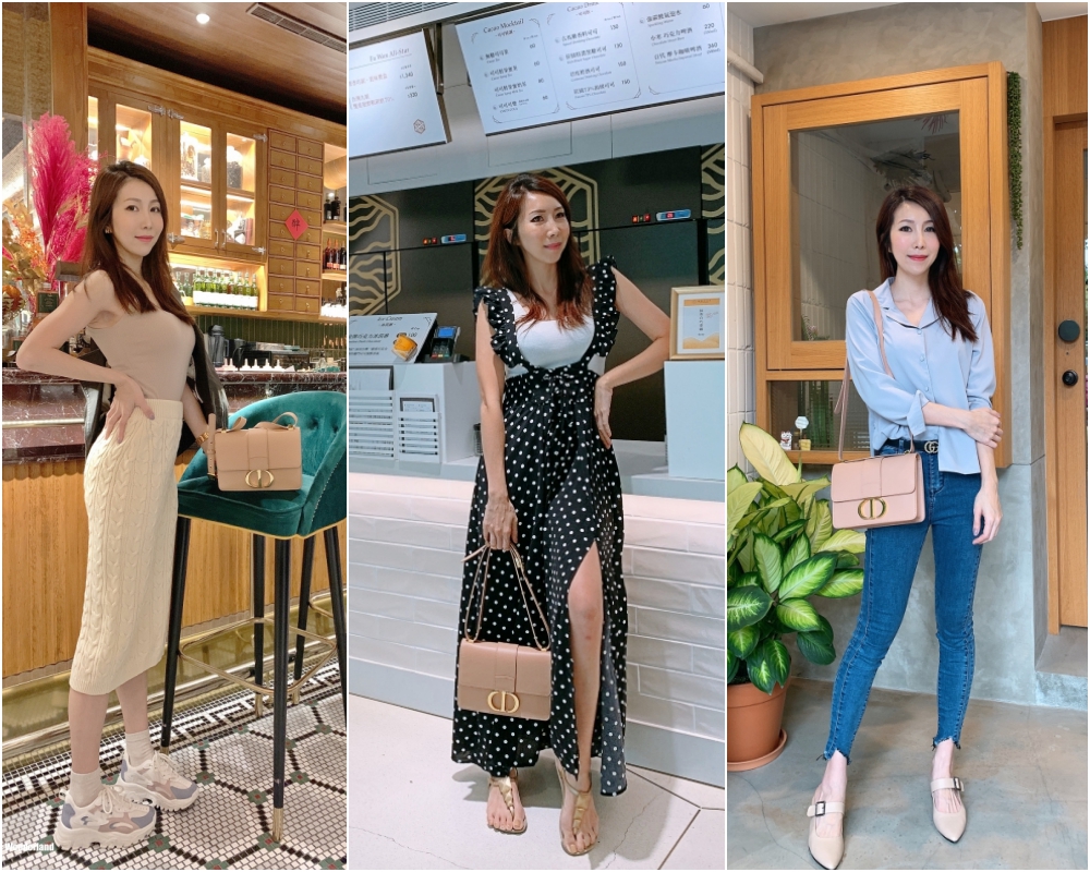 【精品】Dior蒙田包30 Montaigne 皮質蒙田包 ♥ 粉膚色隋棠同款