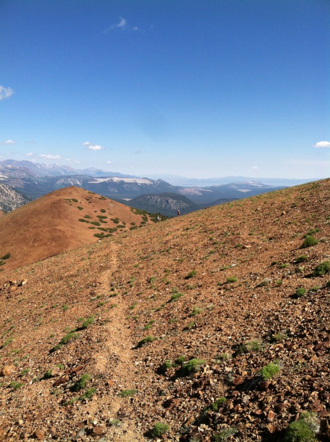 Then we picked up this faint trail. Those two specks in the middle are Doug and Amelia.