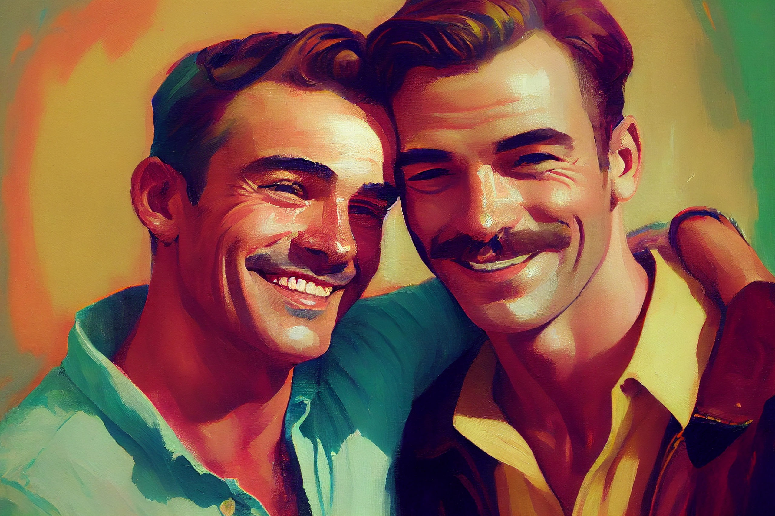 Portrait of two men