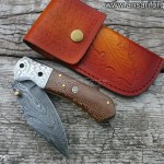 Damascus steel pocket knife