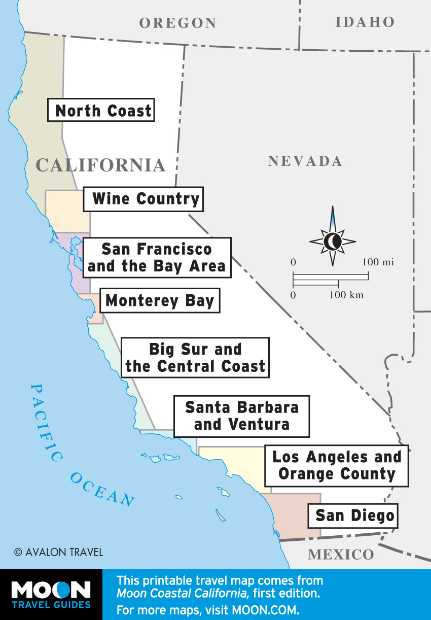 Map Of Coastal Cities In California 00 03 