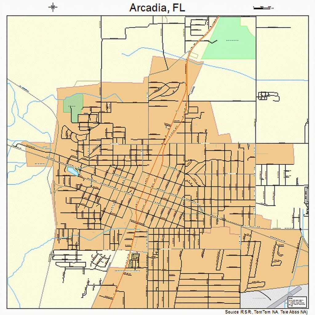 Map Of Arcadia Florida Slightly Change Image Making 30479.