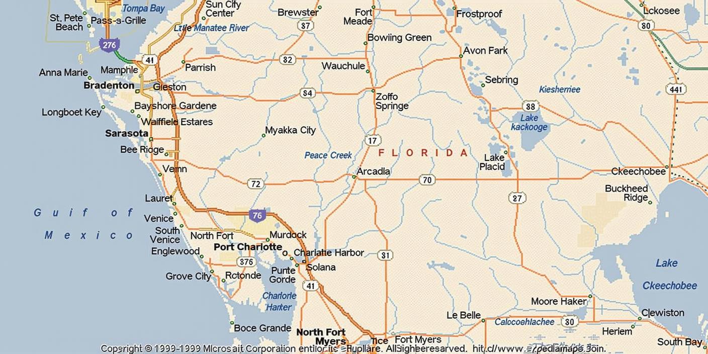 Map Of Arcadia Florida Slightly Change Image Making 34356.