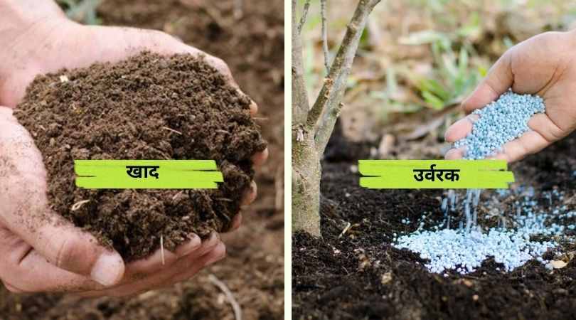 Difference Between Manure and Fertilizers in Hindi
