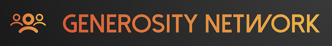 Gradient orange logo concept for Generosity Network