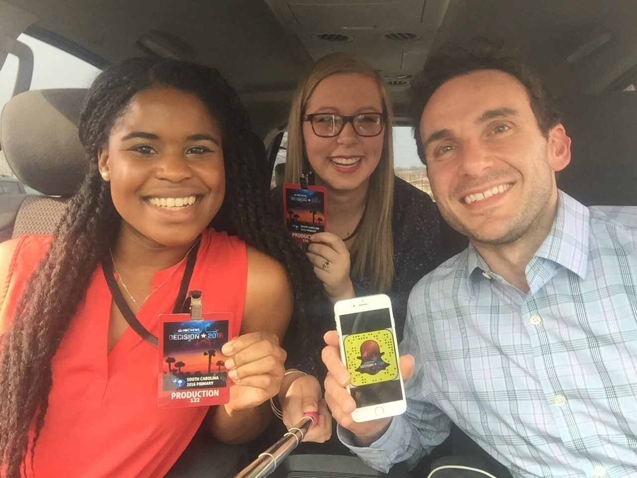 Anthony Adornato and students on campaign trail