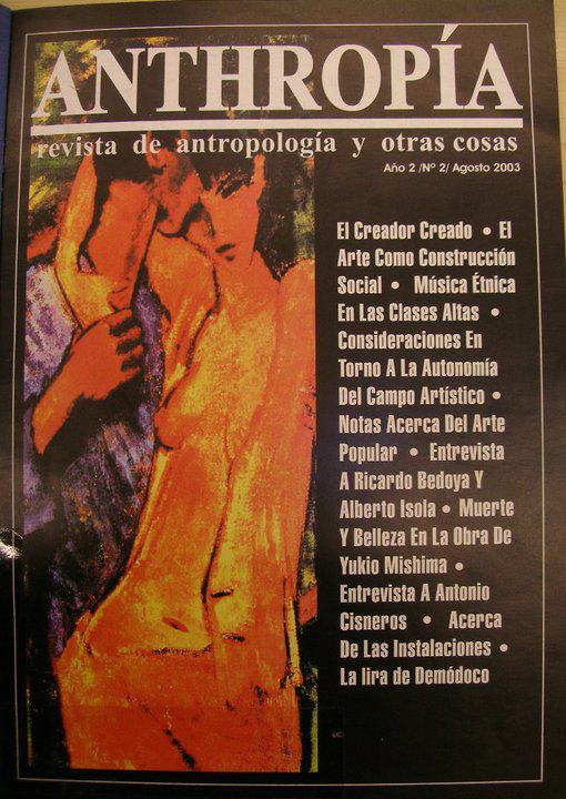 Anthropía Nº 2. Directores: Jaris Mujica / Carlos Young. Versión impresa on-line: http://goo.gl/u2jES