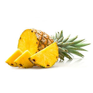 Half cut pineapple