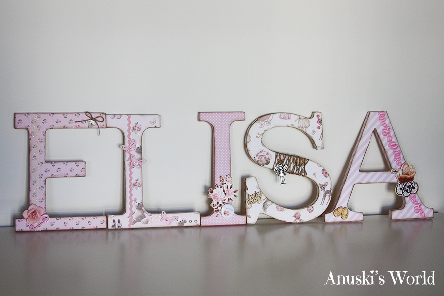 Nombre Madera Nina Letras 20cm Anuski S World