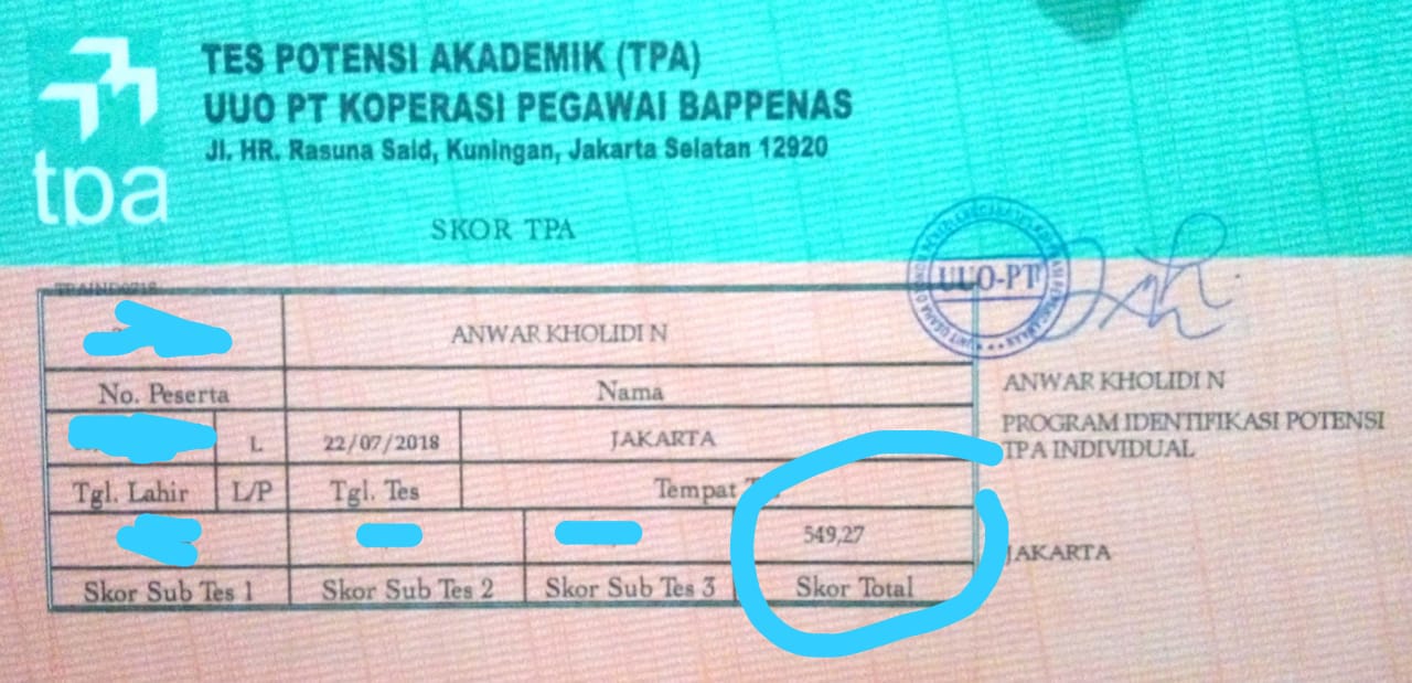 tes potensi akademik 4 tpa tes daya nalar 1 duration. Pengalaman Mengikuti Tes Tpa Bappenas Anwar Kholidi Nasution