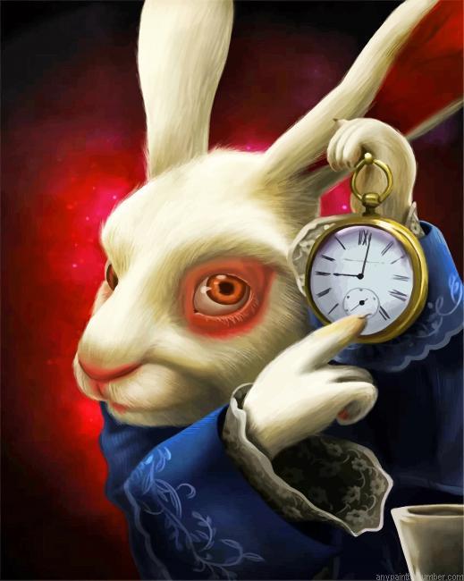Alice In Wonderland Rabbit Paint By Number