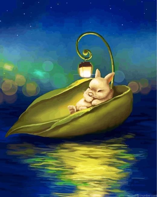 Sleepy Rabbit Paint By Number