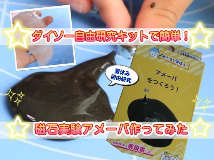夏休みの小学生自由研究テーマに簡単 ダイソー100均 アメーバ作ろう 実験して検証してみた 工作キットについても