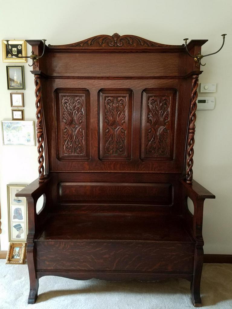 17+ Awesome Hall Bench Settle : NEW MONKS BENCH SEAT PEW SETTLE HALL COAT RACK HOOKS SHOE : Usually made of oak, a settle is a long wooden bench, distinguished by a high back and usually with timber wings to ward off draughts.