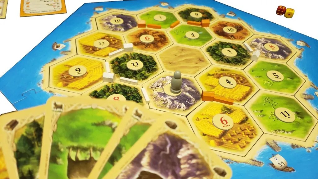 How To Play Catan With Two Players Variants And House Rules A Pair Catan Mid Game 1024x576 