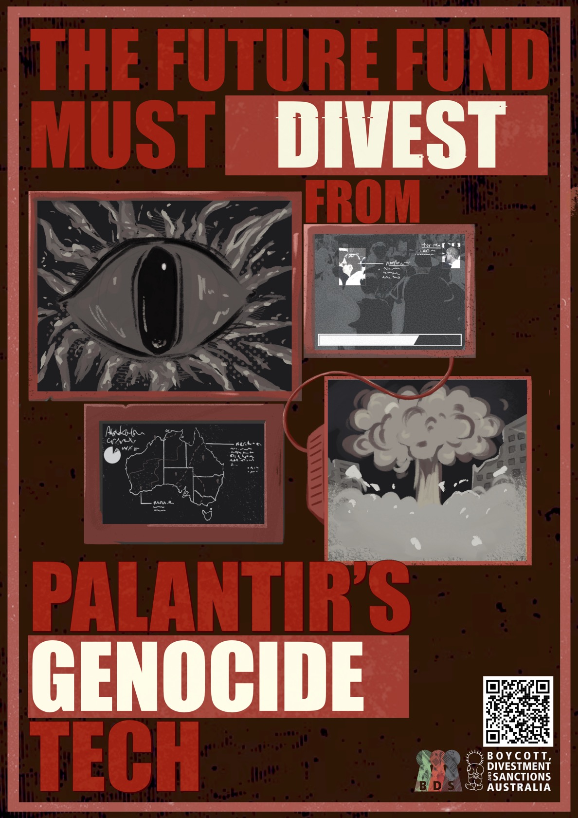 People vs. Palantir: Global Week of Action Poster (dark)