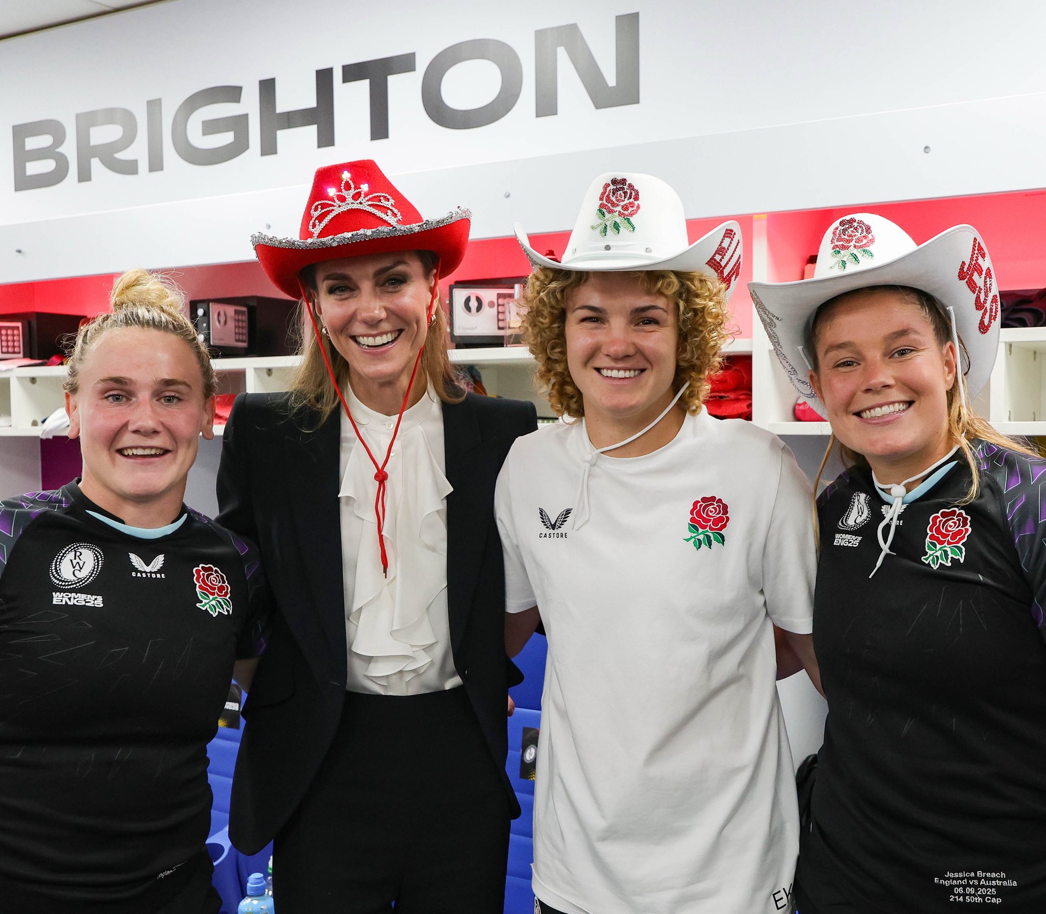 Catherine Sends Best Wishes to Red Roses Ahead of FInal