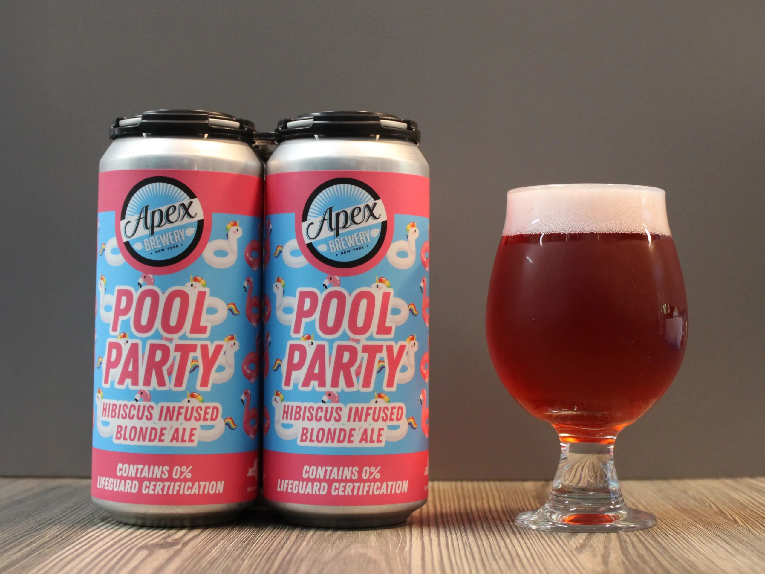 Pool Party Blonde Ale infused with Hibiscus