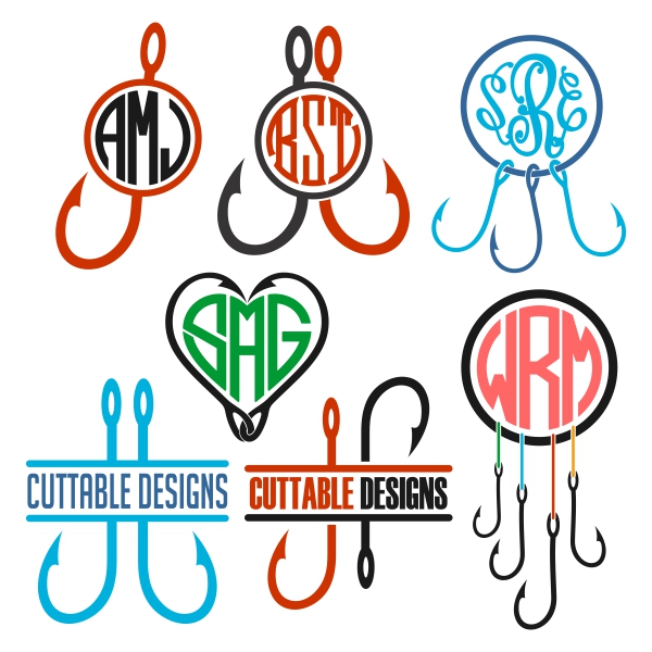 Apply now >> 2021 vector hooks staff application Fishing Hooks Monogram Frame Cuttable Designs Apex Embroidery Designs Monogram Fonts Alphabets